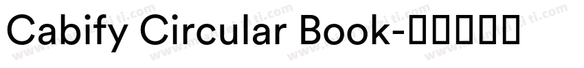 Cabify Circular Book字体转换